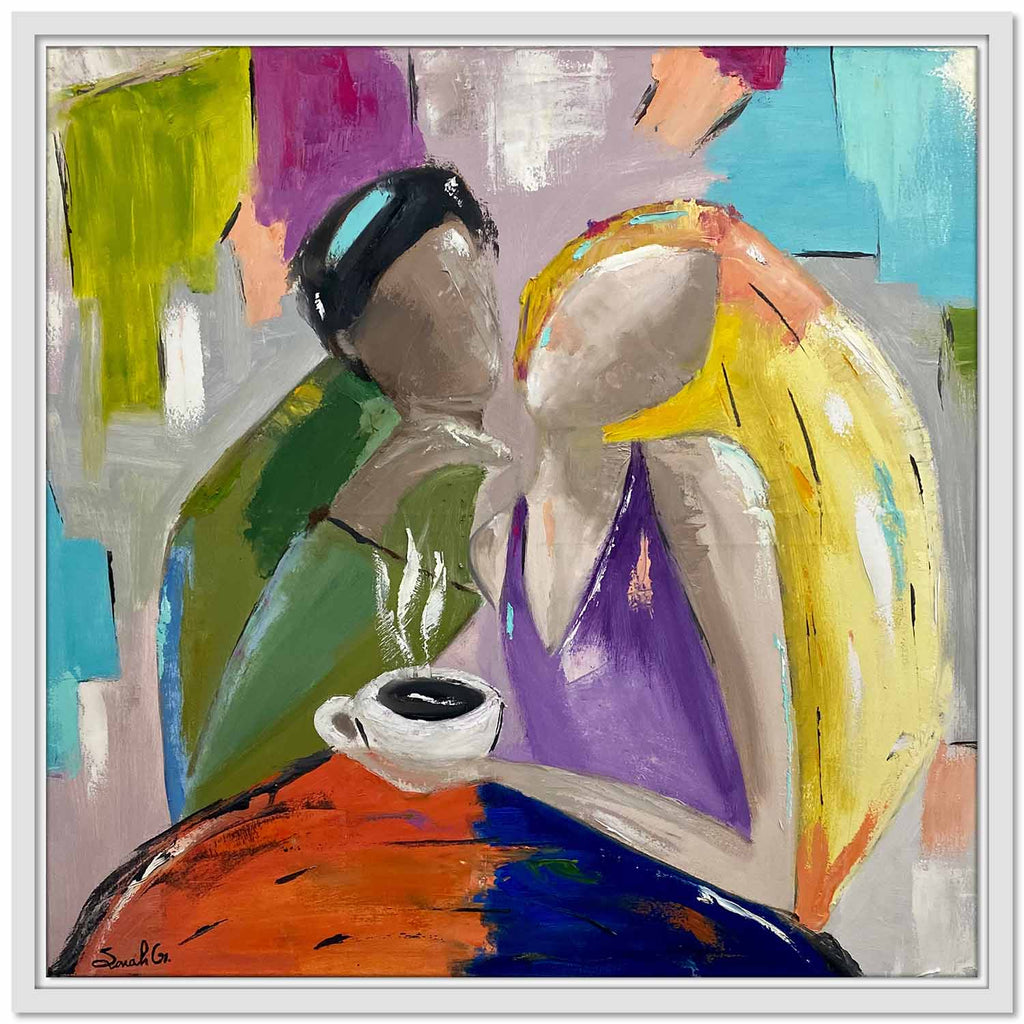 Framed Canvas The Coffee Date