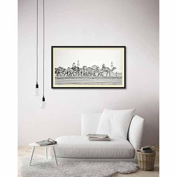 Mosque and Caravan on living room wall